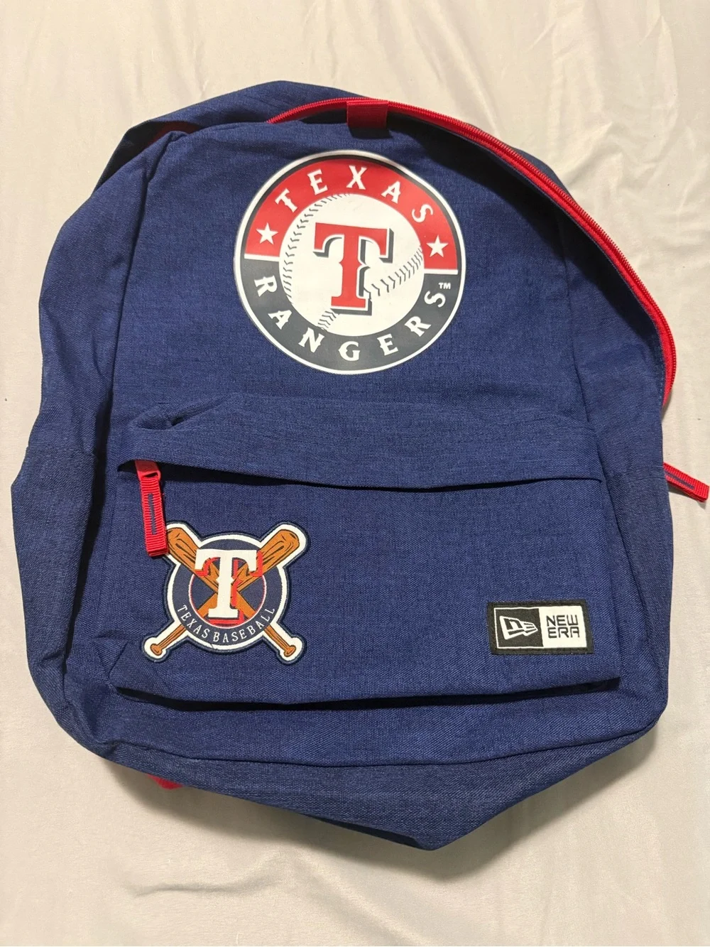 New Era Navy Blue & Red Texas Rangers Backpack